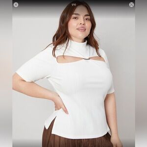 Elegant White Cut-Out Top